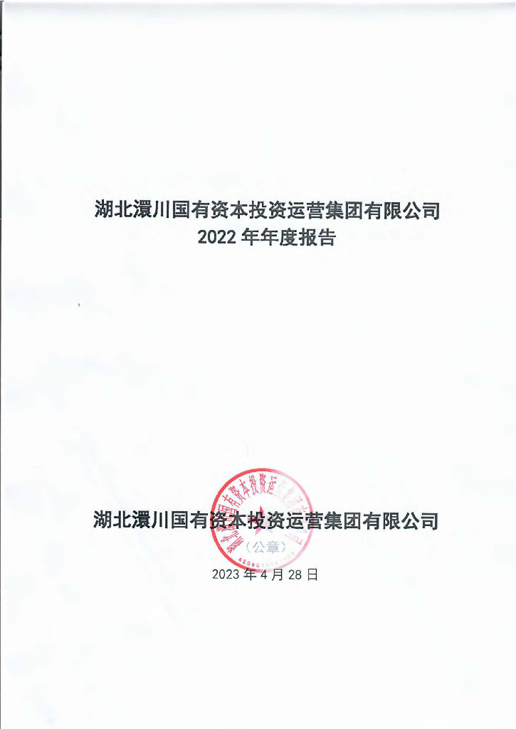 湖北澴川国有资本投资运营集团有限公司2022年年度报告