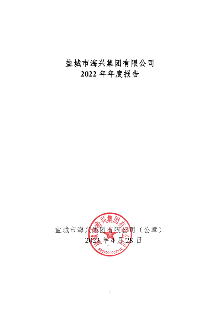 盐城市海兴集团有限公司2022年年度报告