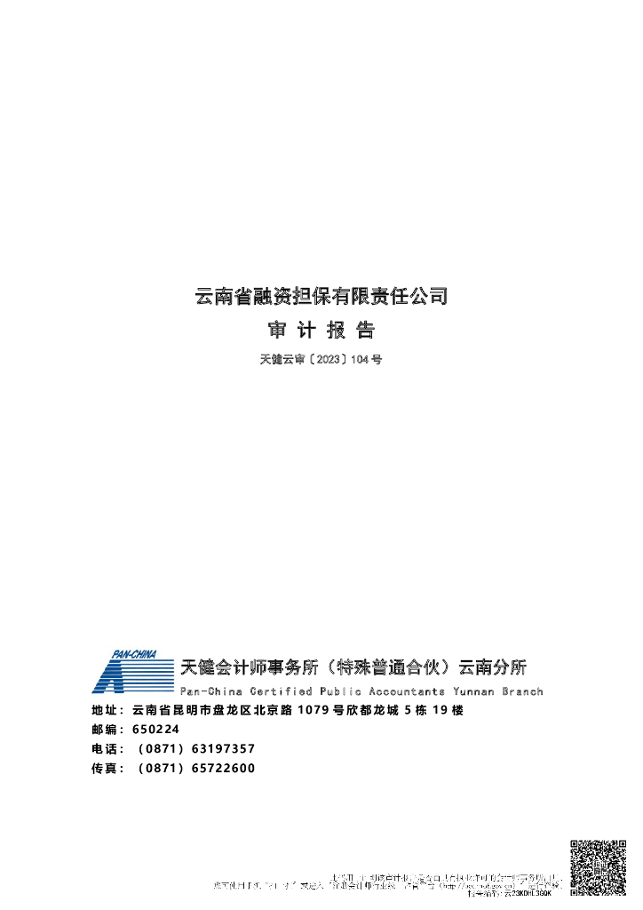 云南省融资担保有限责任公司2022年度报告