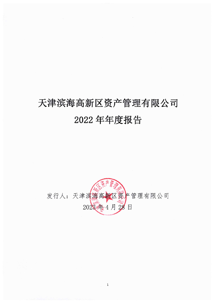 天津滨海高新区资产管理有限公司2022年年度报告