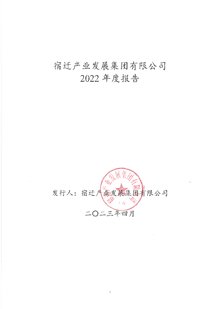 宿迁产业发展集团有限公司2022年度报告