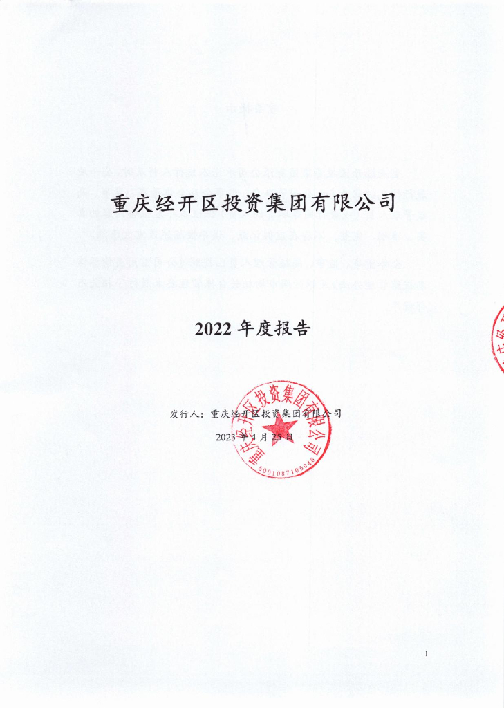 重庆经开区投资集团有限公司2022年年度报告