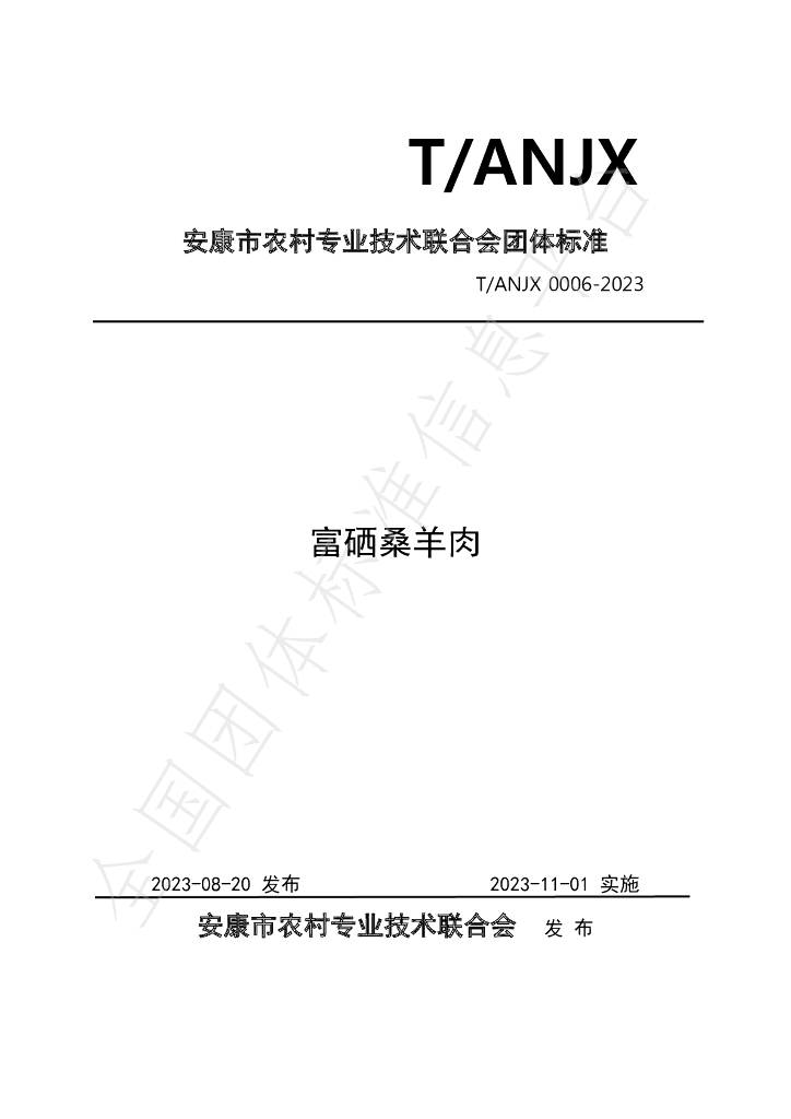 T/ANJX 0006-2023 标准预览