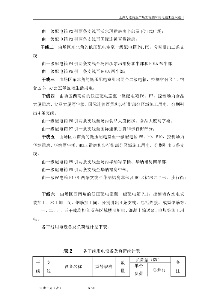 上海商业广场工程现场用电方案（含计算书）_第6页