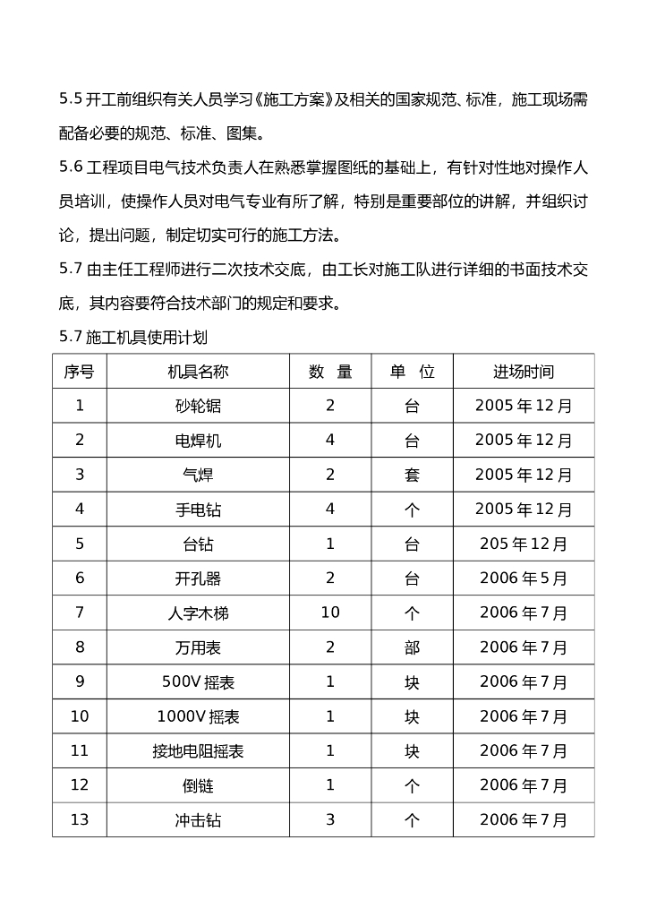 北京综合楼电气安装工程施工组织设计_第6页
