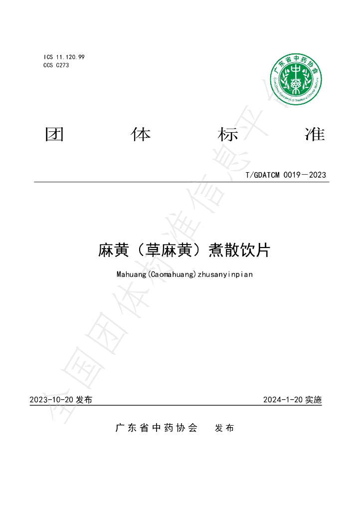 T/GDATCM 0019-2023 标准预览