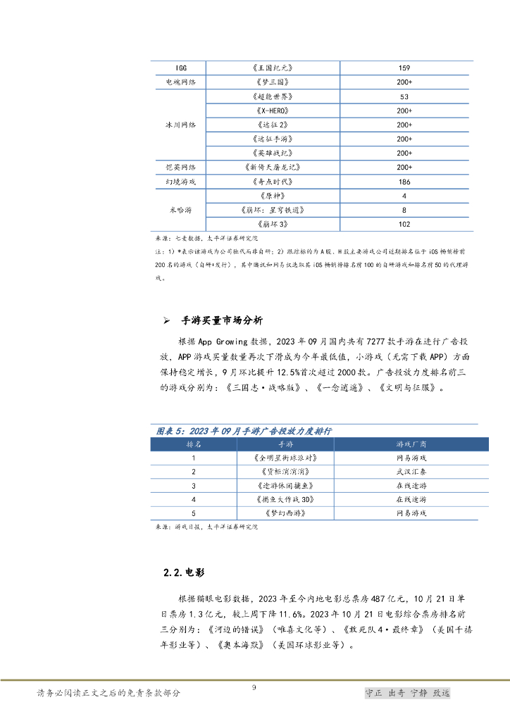 太平洋证券：传媒互联网行业周报：网络游戏精品化提速，ChatGPT联网功能正式上线_第8页
