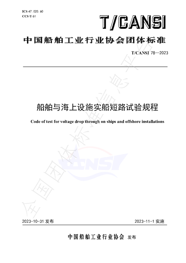 T/CANSI 78-2023 标准预览