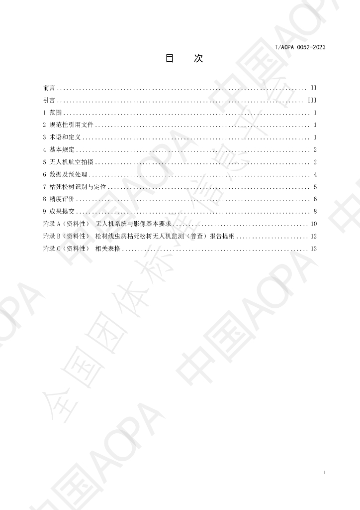 T/AOPA 0052-2023 标准预览