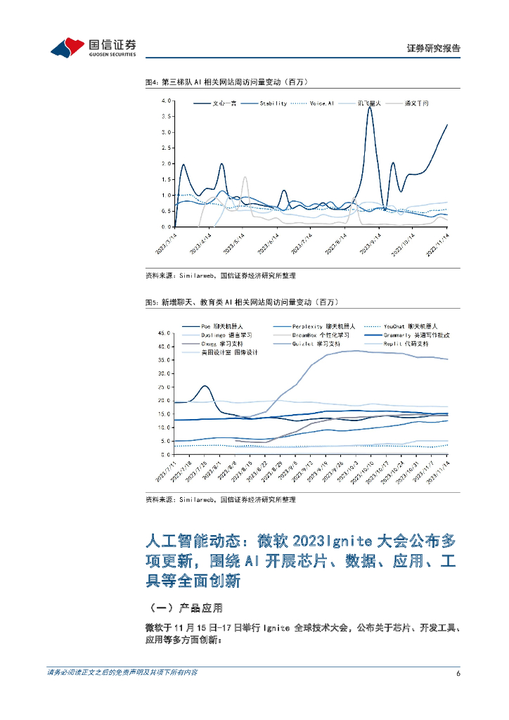 国信证券：人工智能周报（23年第46周）：微软2023Ignite大会公布多项更新，英伟达发布新一代AI芯片_第6页
