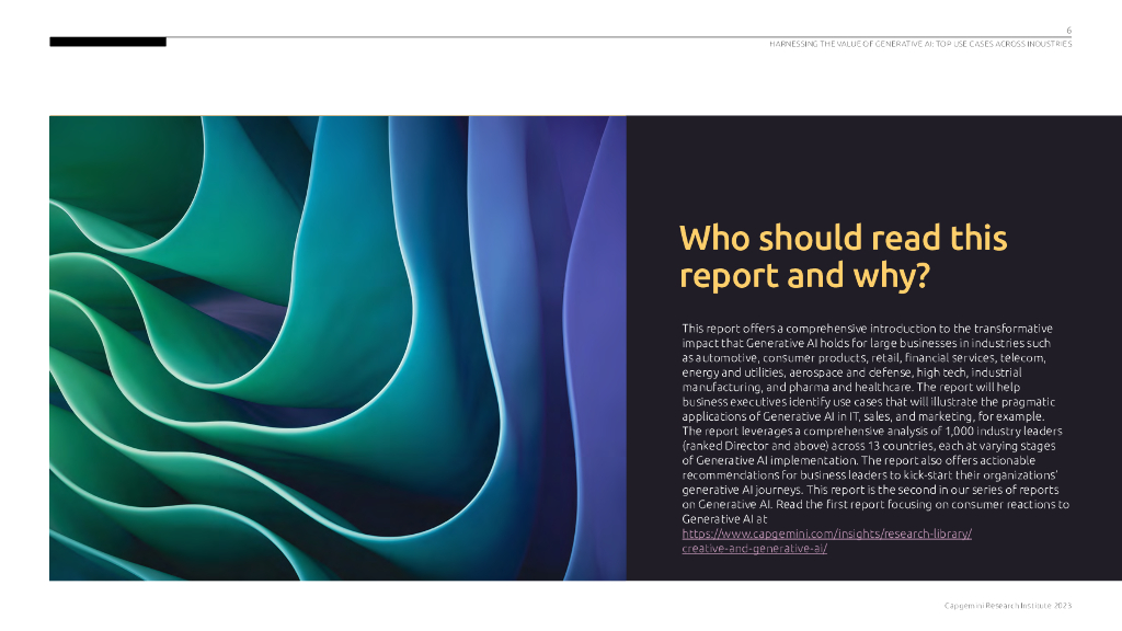 凯捷：2023生成式人工智能在企业中的应用报告（英文版）_第6页