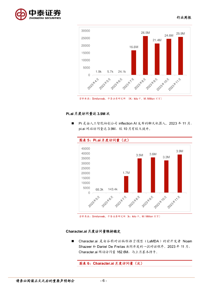 中泰证券：人工智能行业双周报：Google发布Gemini大模型，多模态应用或加速落地_第6页