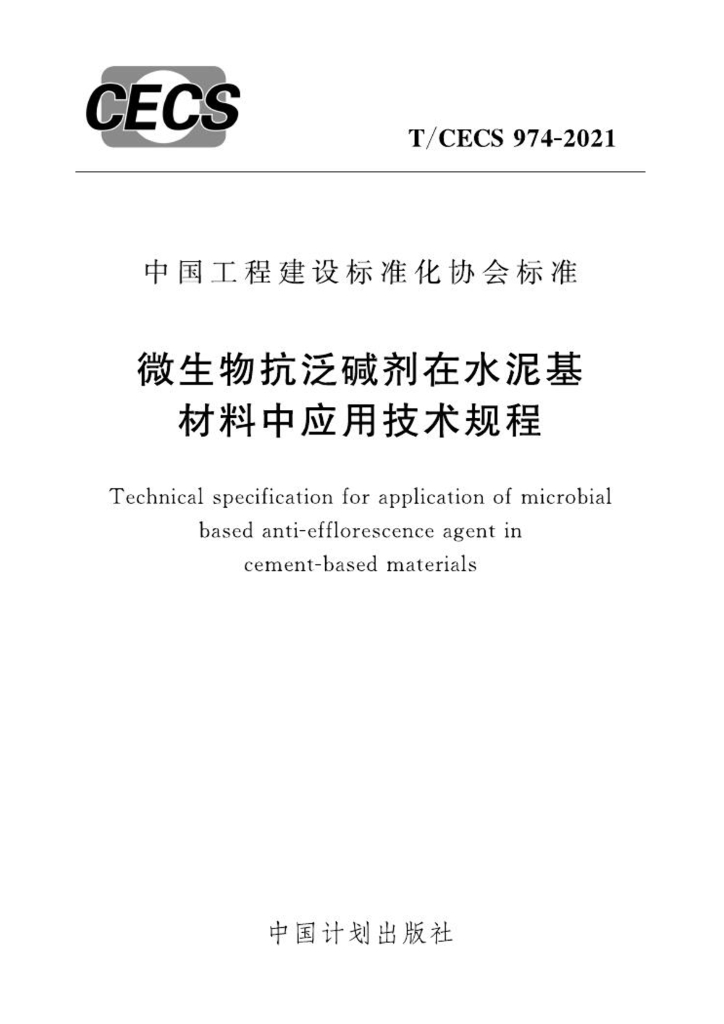 T/CECS 974-2021 标准预览