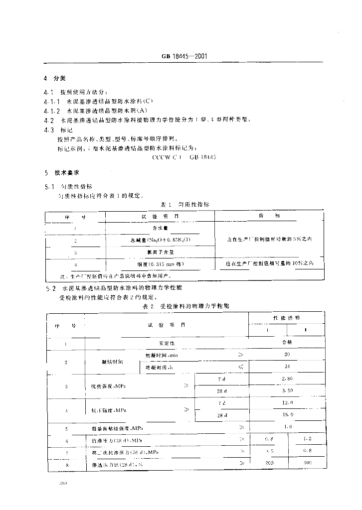 GB 18445-2001 标准预览