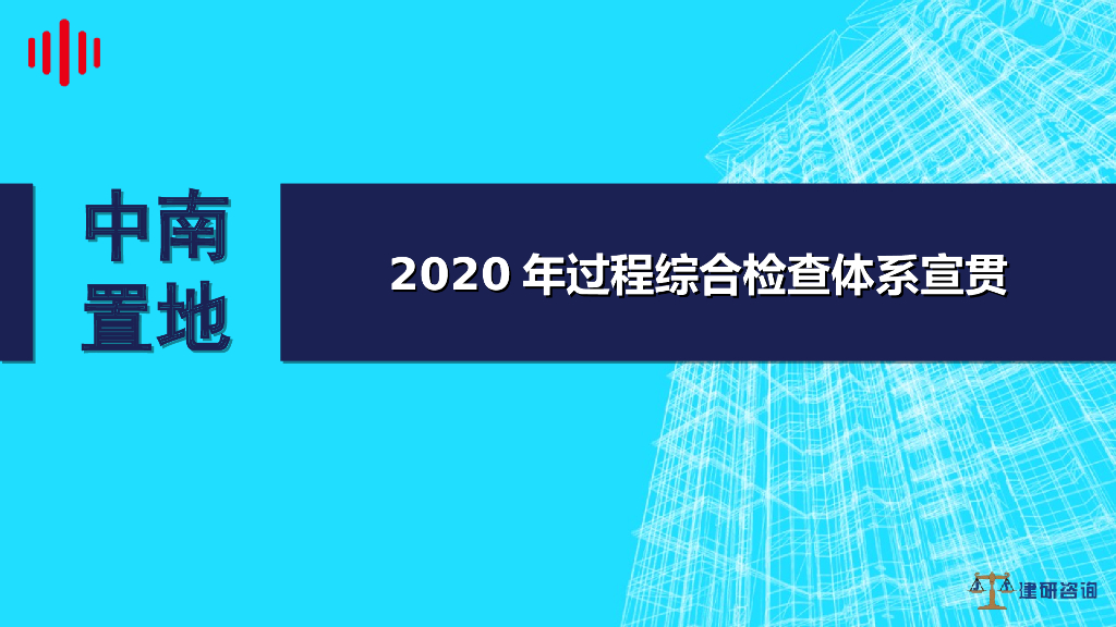 名企2020年项目过程综合检查体系宣贯(PPT)