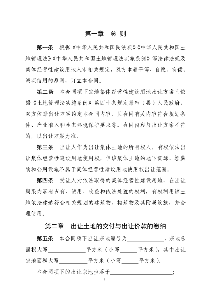 自然资源部：《集体经营性建设用地使用权出让合同》示范文本（试点试行）_第6页