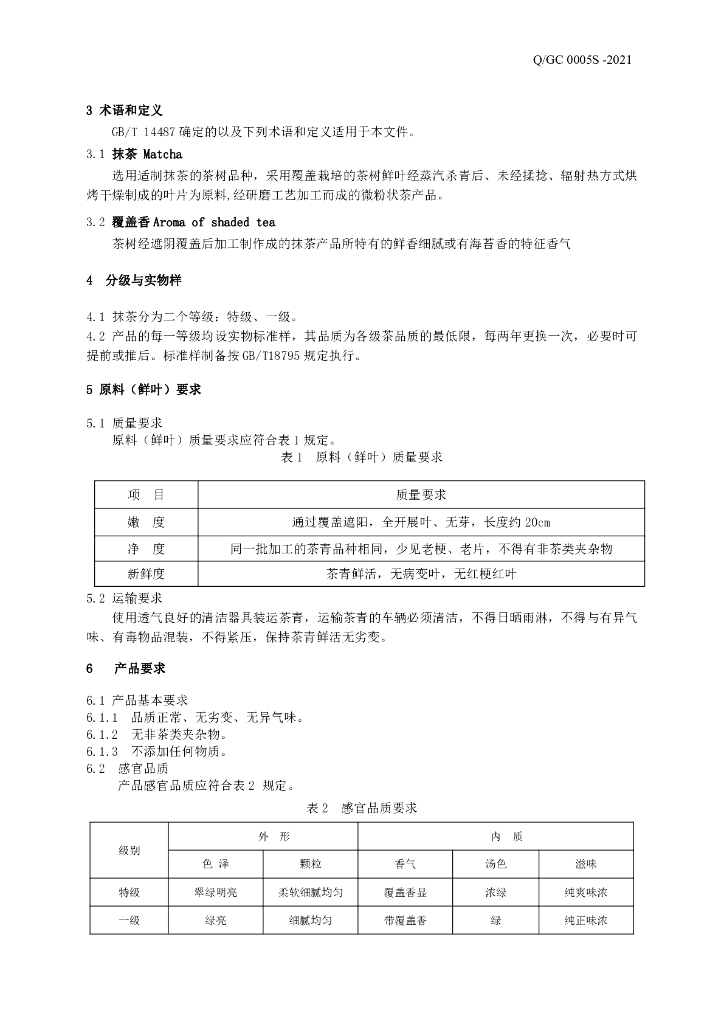 Q/GC 0005S-2021 标准预览