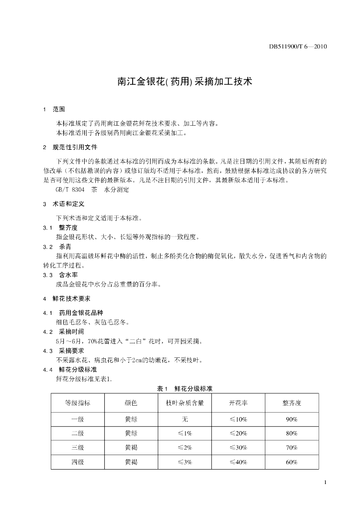 DB511900/T 6-2010 标准预览