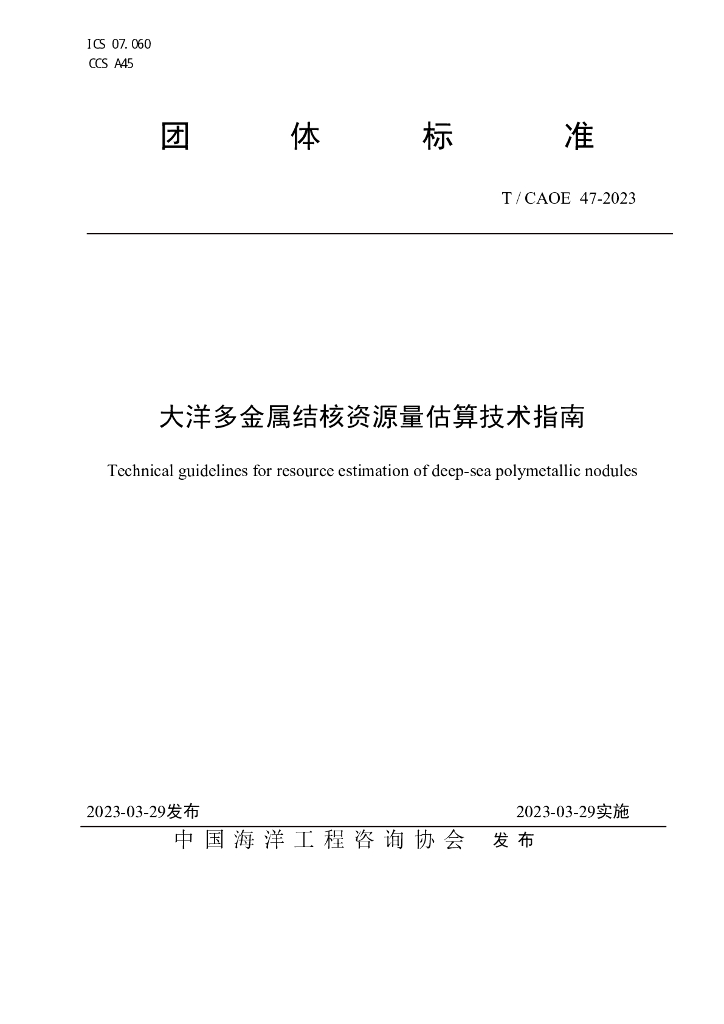 T/CAOE 47-2023 标准预览