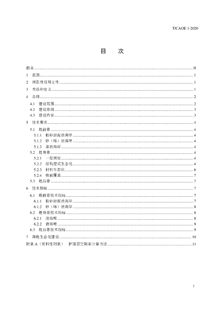 T/CAOE 1-2020 标准预览