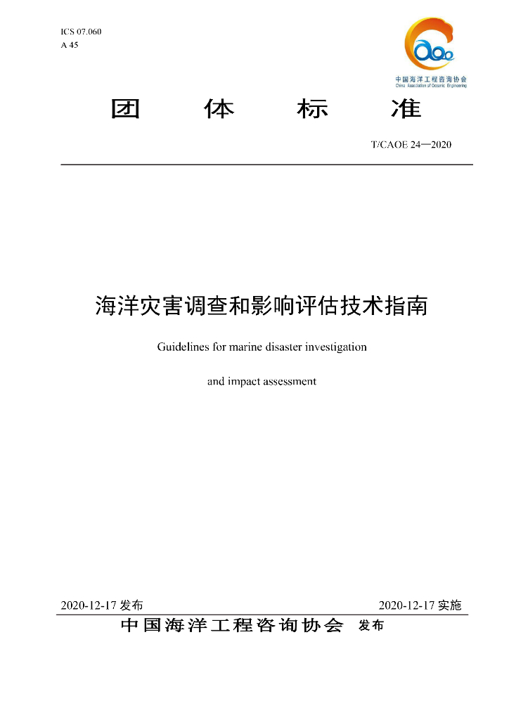 T/CAOE 24-2020 标准预览