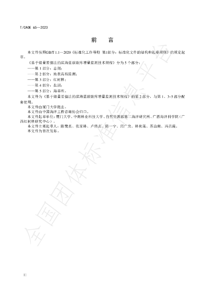 T/CAOE 65-2023 标准预览