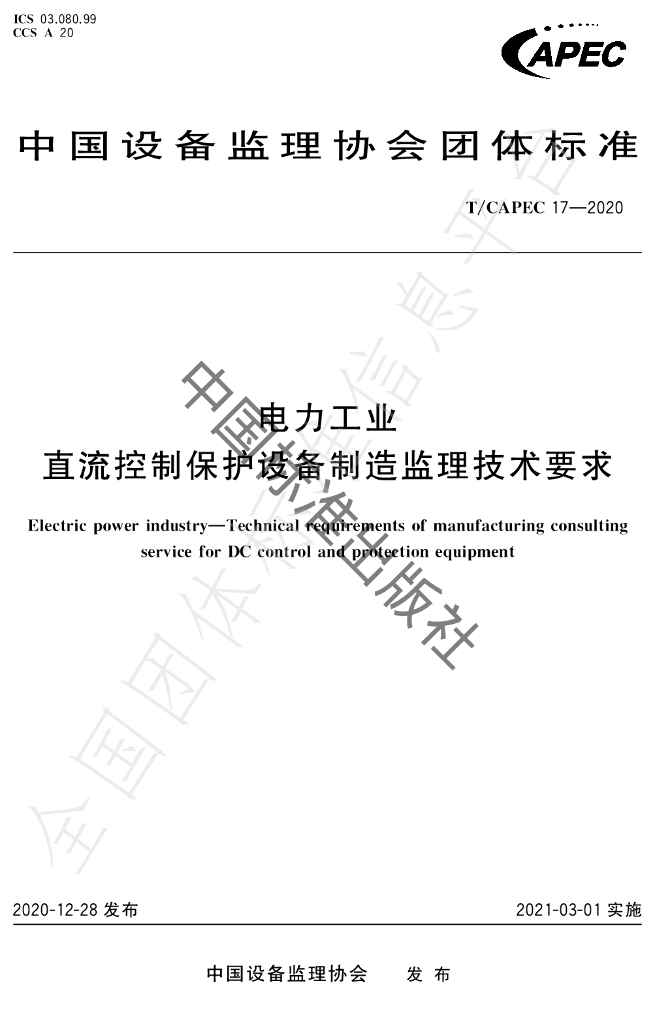 T/CAPEC 17-2020 标准预览