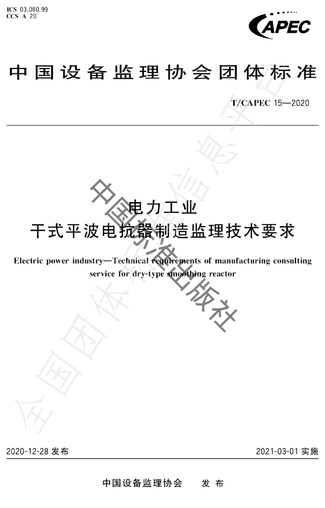 T/CAPEC 15-2020 标准预览
