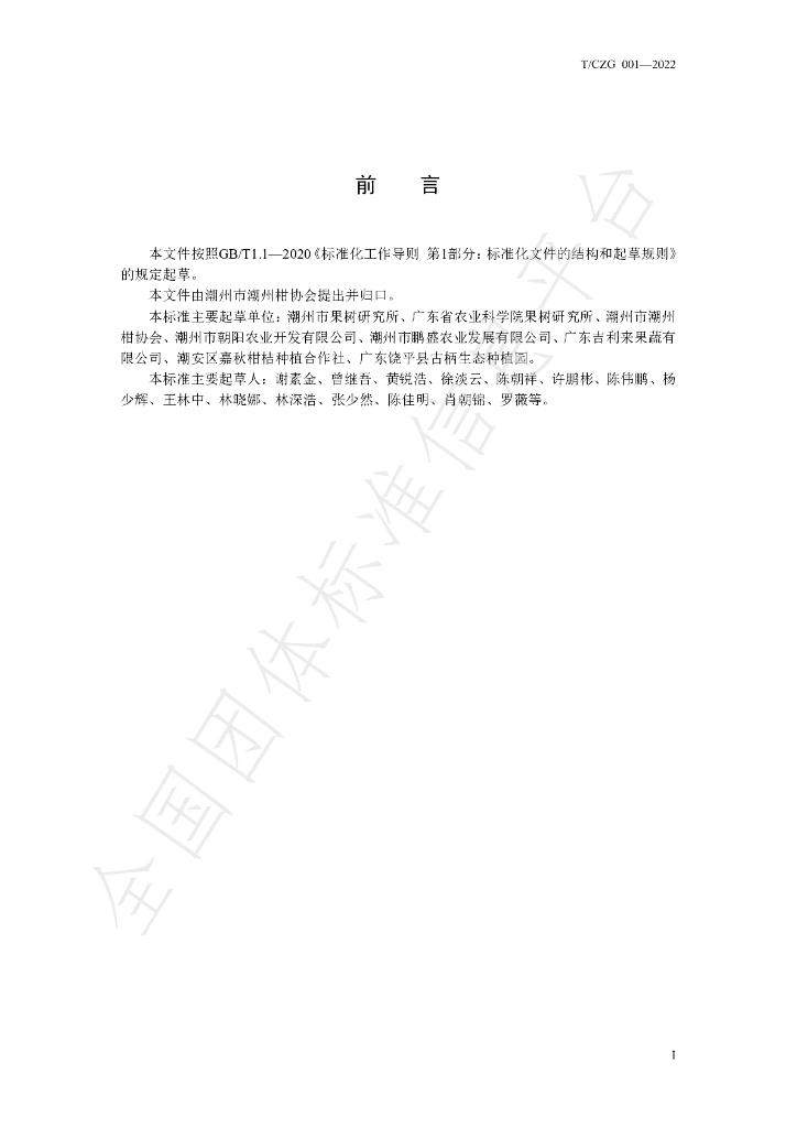T/CZG 001-2022 标准预览