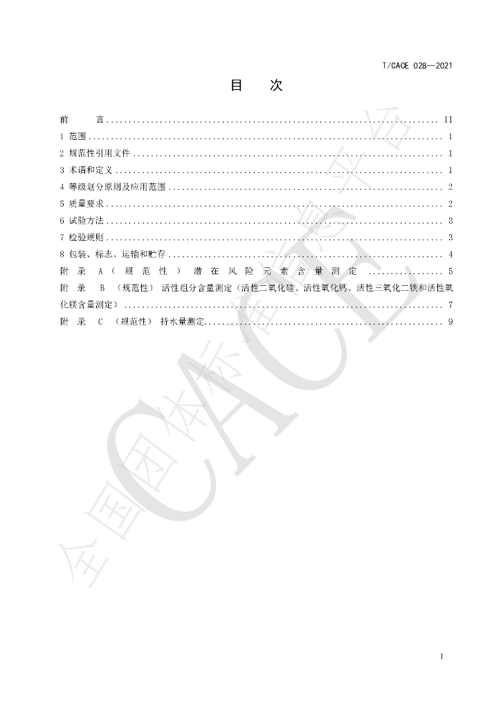 T/CACE 028-2021 标准预览