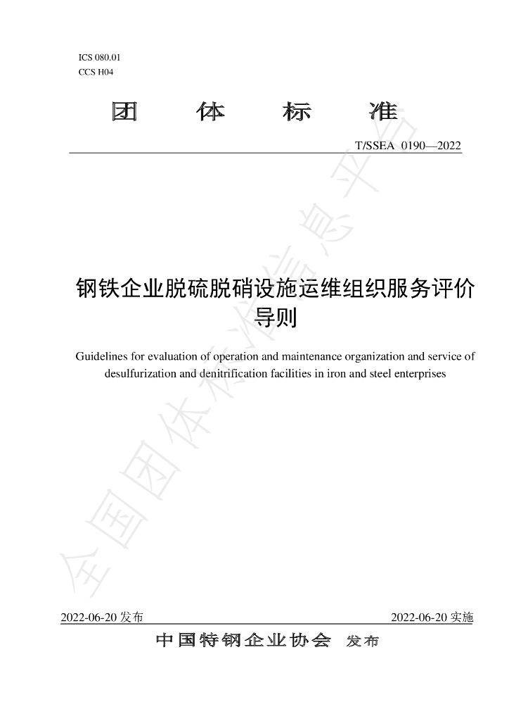 T/SSEA 0190-2022 标准预览