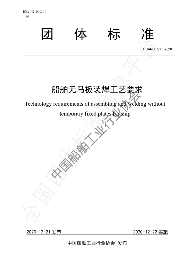 T/CANSI 21-2020 标准预览