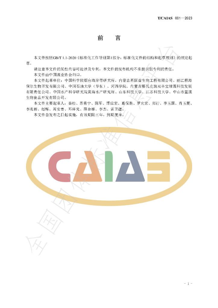 T/CAIAS 001-2003 标准预览