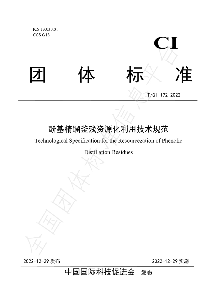 T/CI 172-2022 标准预览
