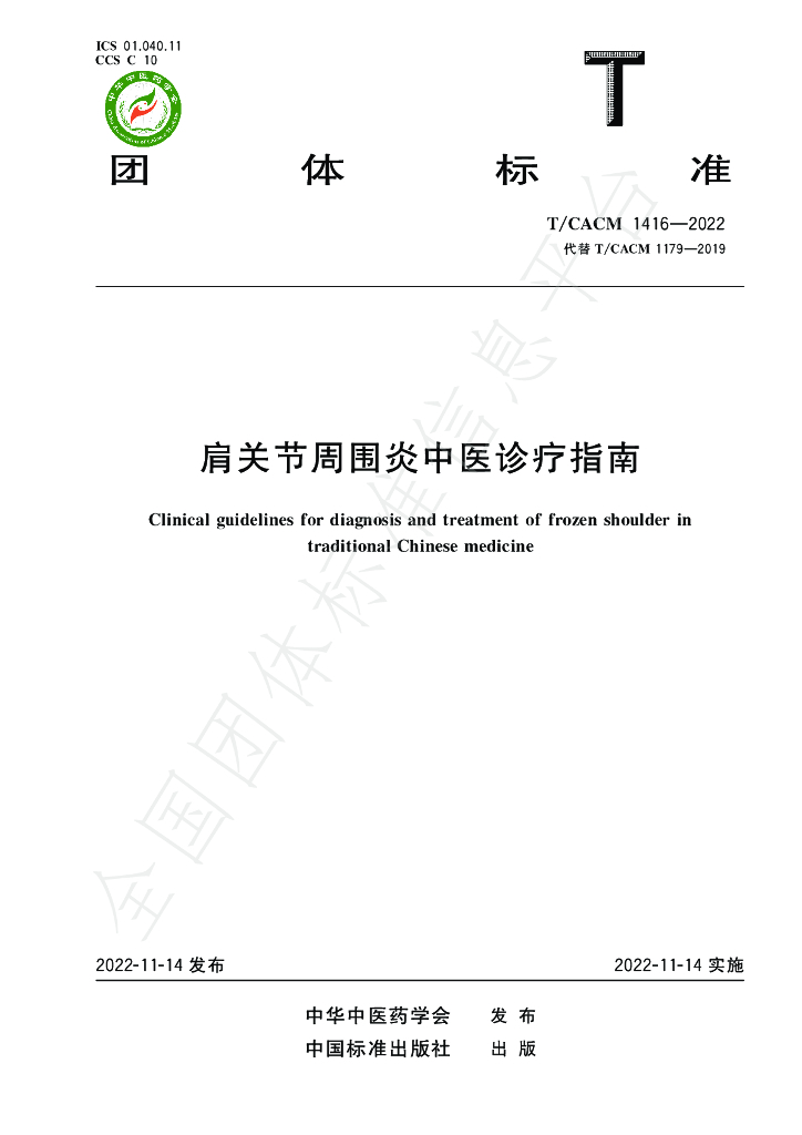 T/CACM 1416-2022 标准预览