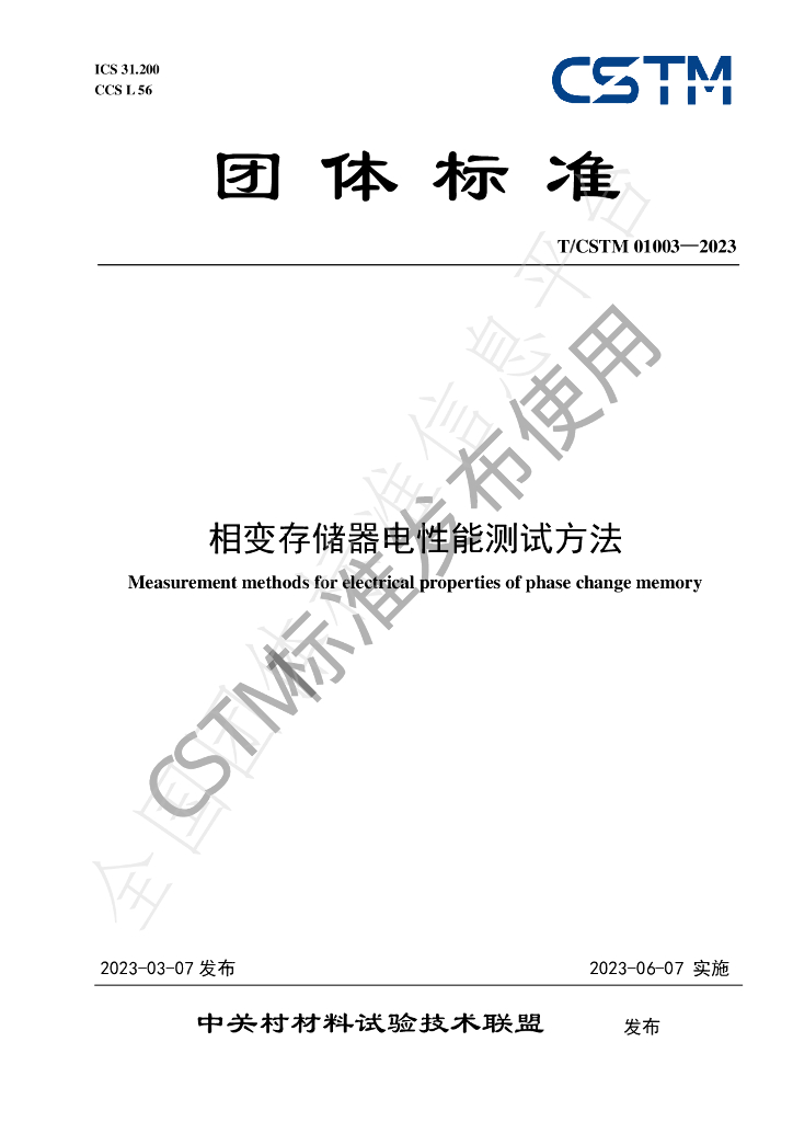 T/CSTM 01003-2023 标准预览