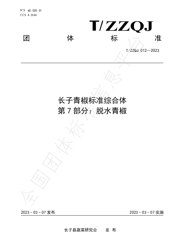 T/ZZQJ 012-2023 标准预览