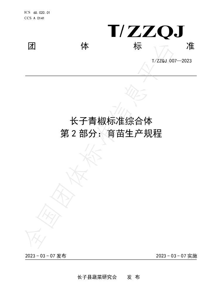 T/ZZQJ 007-2023 标准预览