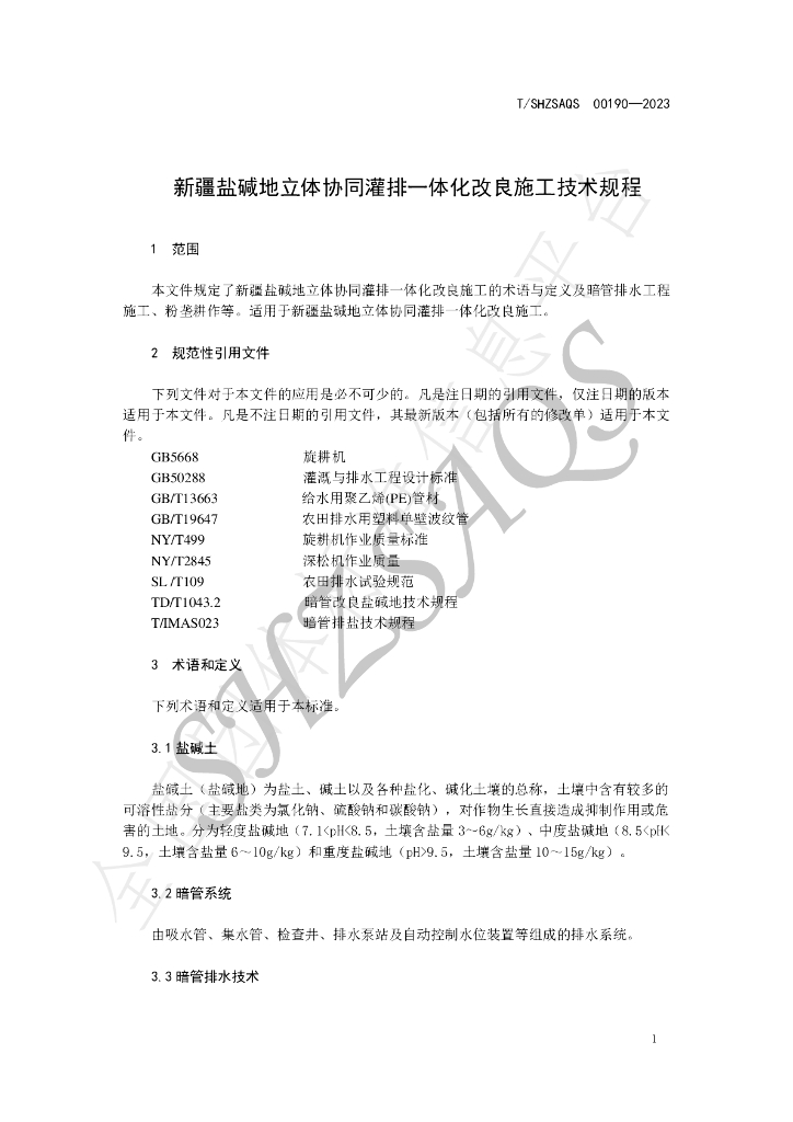 T/SHZSAQS 00190-2023 标准预览