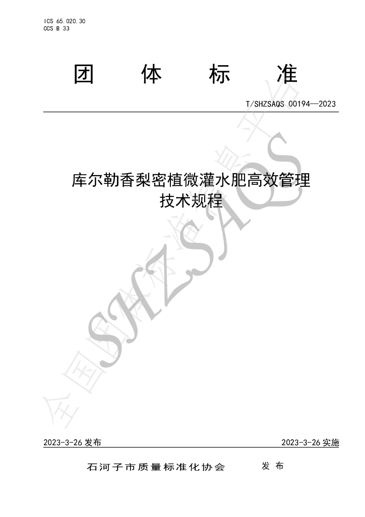 T/SHZSAQS 00194-2023 标准预览
