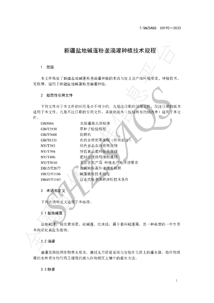 T/SHZSAQS 00192-2023 标准预览