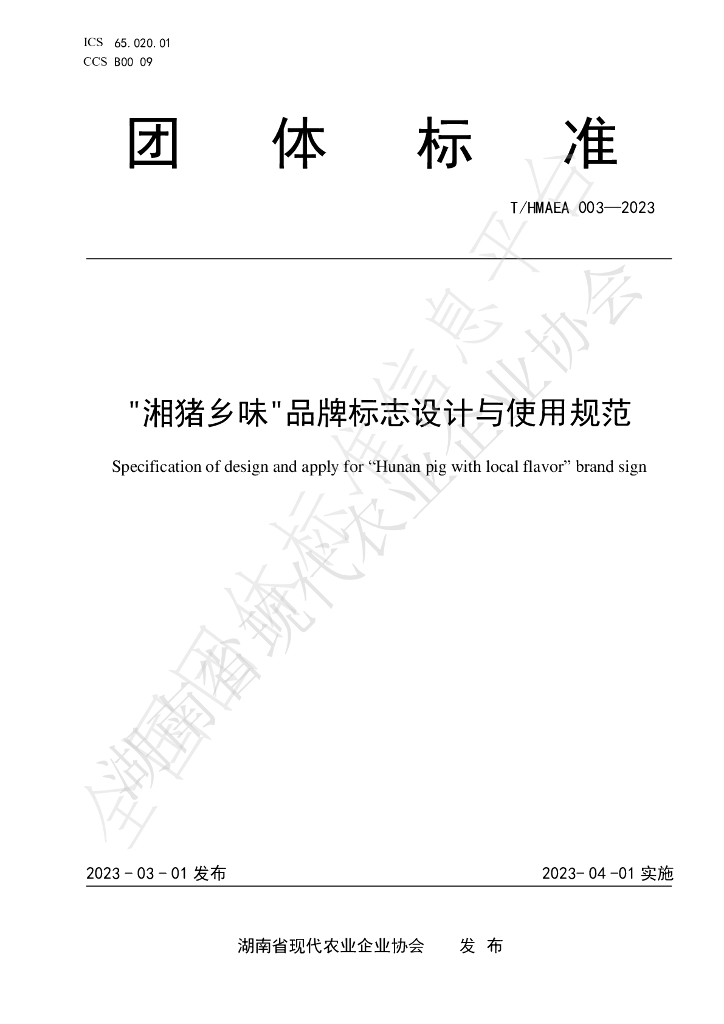 T/HMAEA 003-2023 标准预览