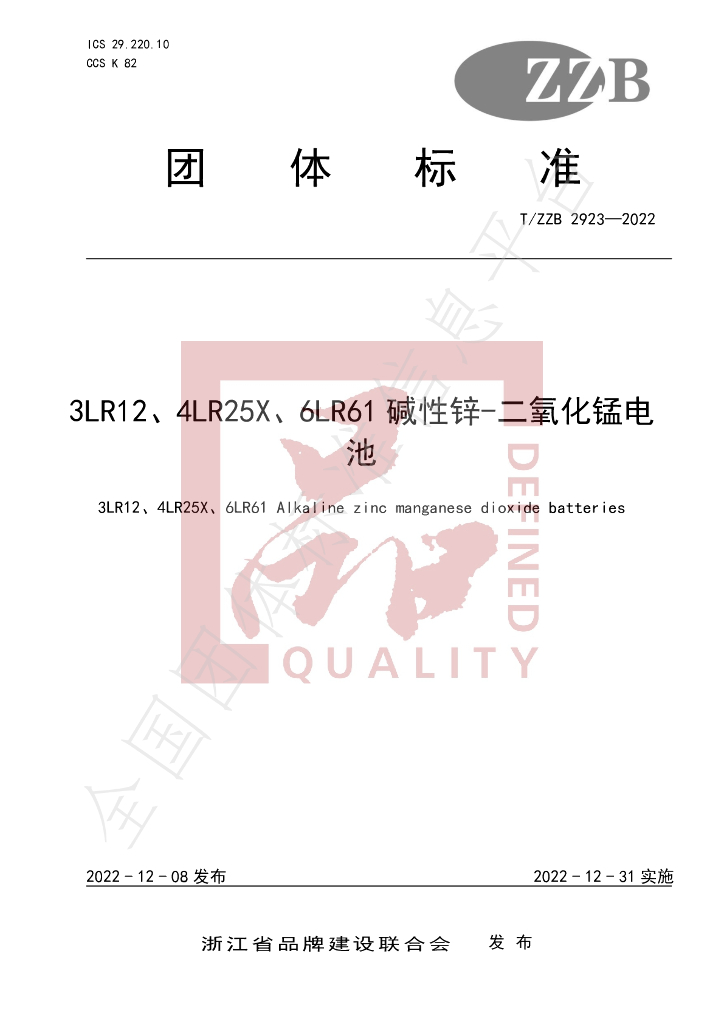 T/ZZB 2923-2022 标准预览