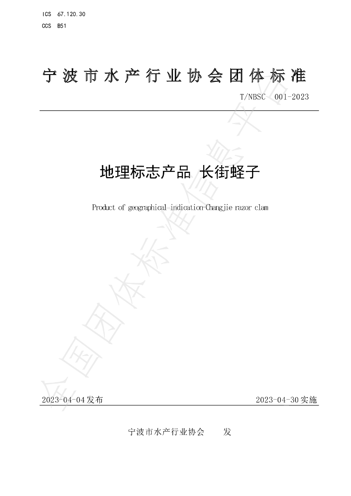 T/NBSC 001-2023 标准预览