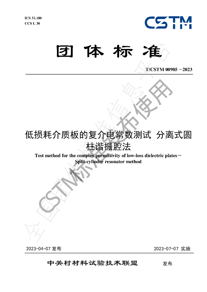 T/CSTM 00985-2023 标准预览