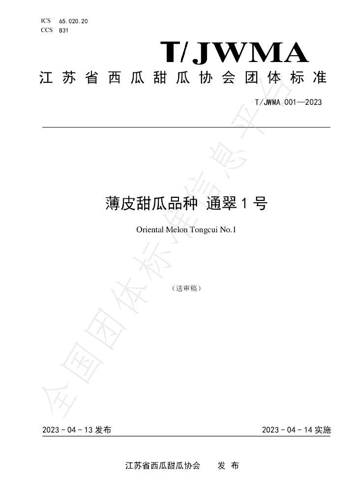 T/JWMA 001-2023 标准预览