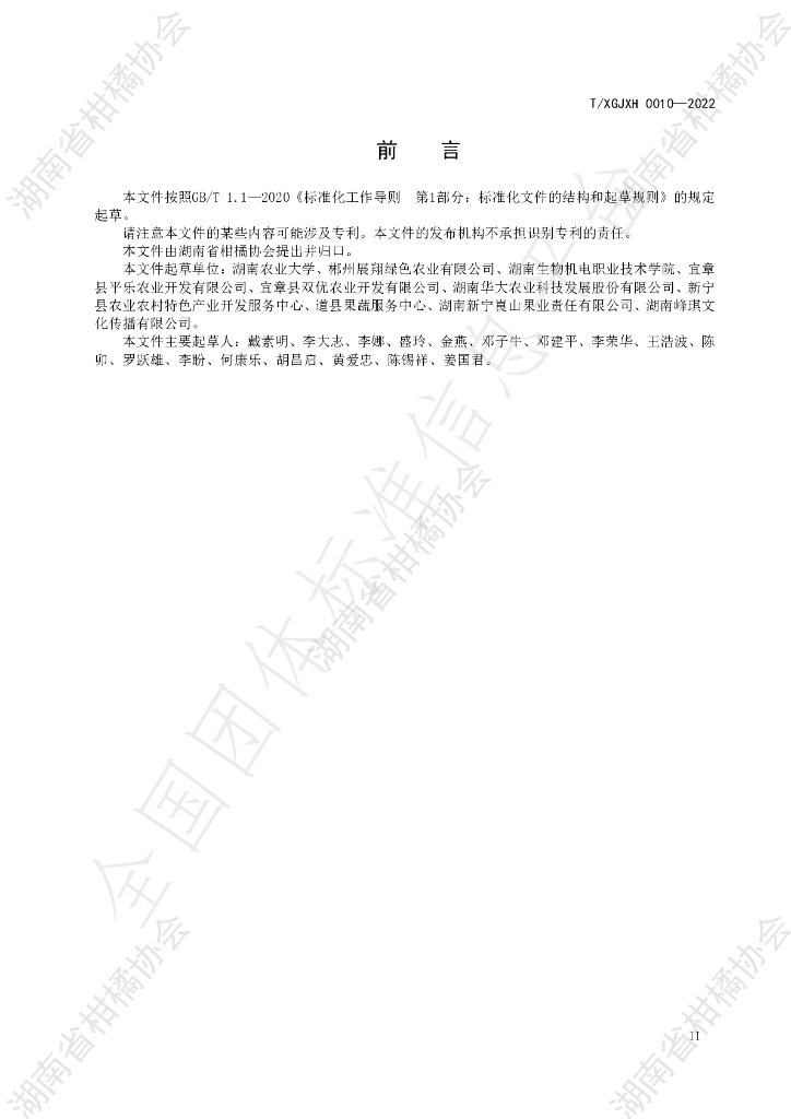 T/HNSGJXH 0010-2022 标准预览