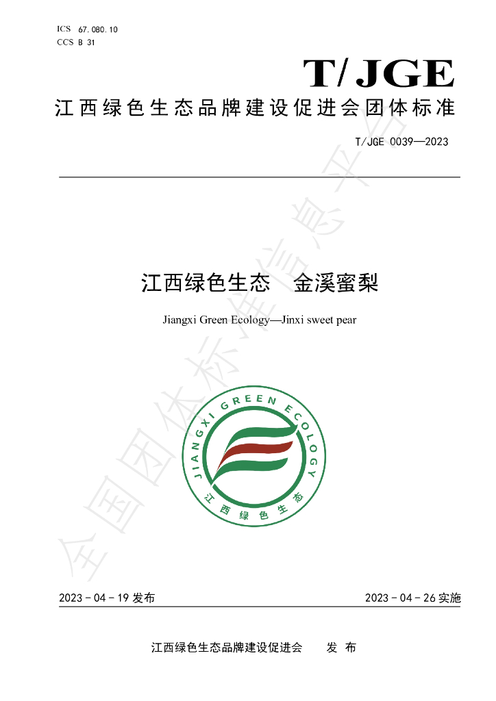 T/JGE 0039-2023 标准预览