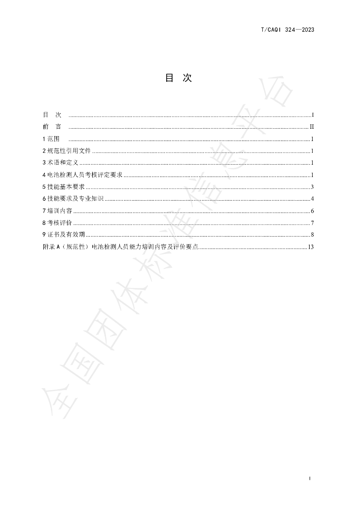 T/CAQI 324-2023 标准预览