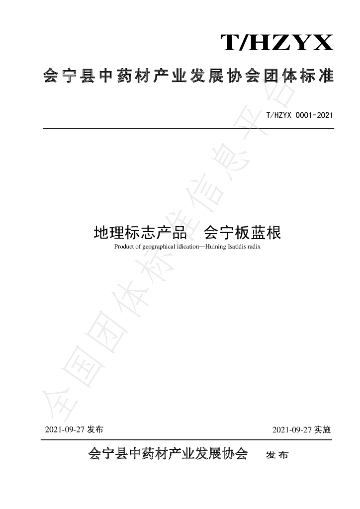 T/HZYX 0001-2021 标准预览